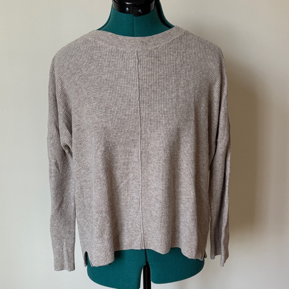 Madewell | Northroad Pullover Sweater in Heather Flax Merino Alpaca Blend | Sz S